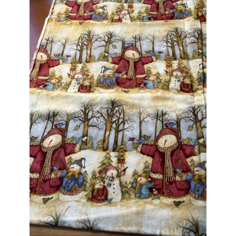 Winter‎ Magic Fabric 1/2 Yard Debi Hron Snowmen Woodland